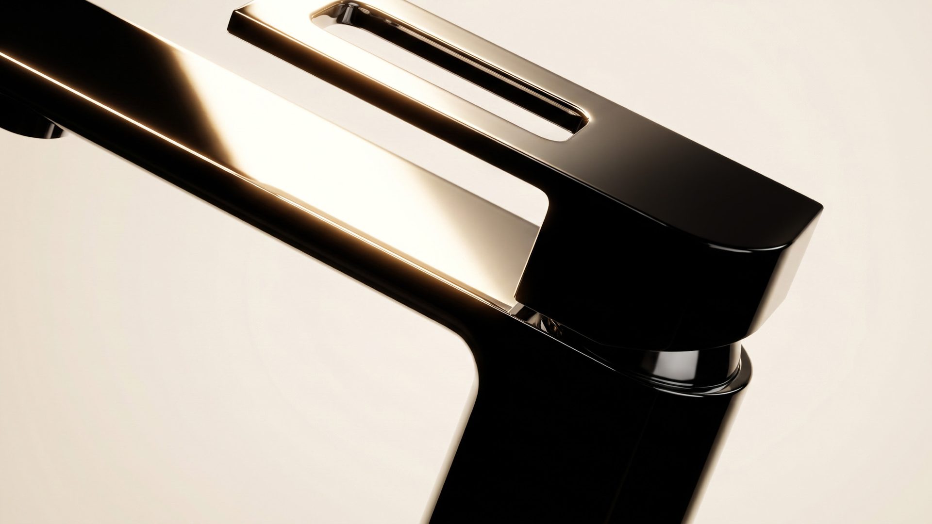 Macro detail of the Lavish ring handle catching a single highlight