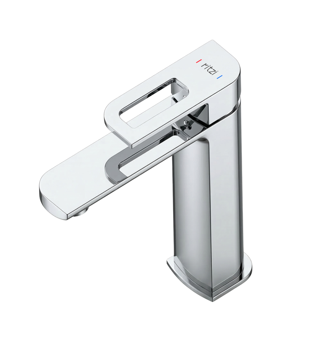 Lavish Single lever Medium basin mixer — mirror chrome