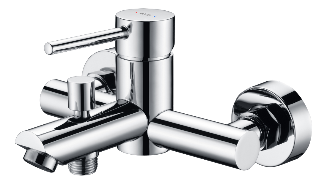 Plush Single lever bathtub mixer — mirror chrome