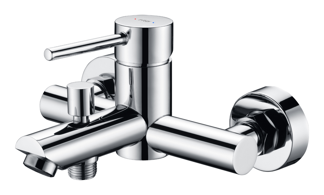 Plush Single lever bathtub mixer — mirror chrome