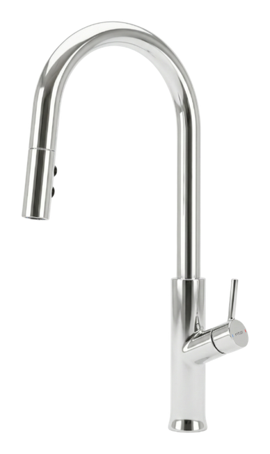 Kitchen Single lever — pull out — kitchen mixer with high round spout (FG-RK-I0002) — mirror chrome