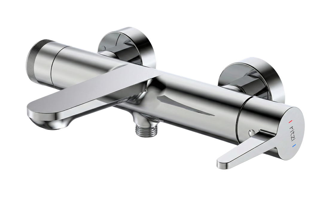 Swank Single lever bathtub mixer — mirror chrome